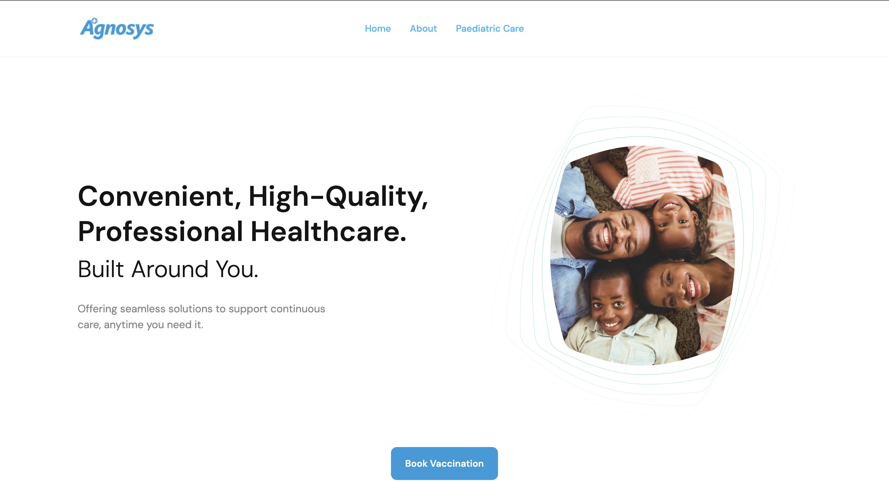 Redesigned Agnosys Health landing page